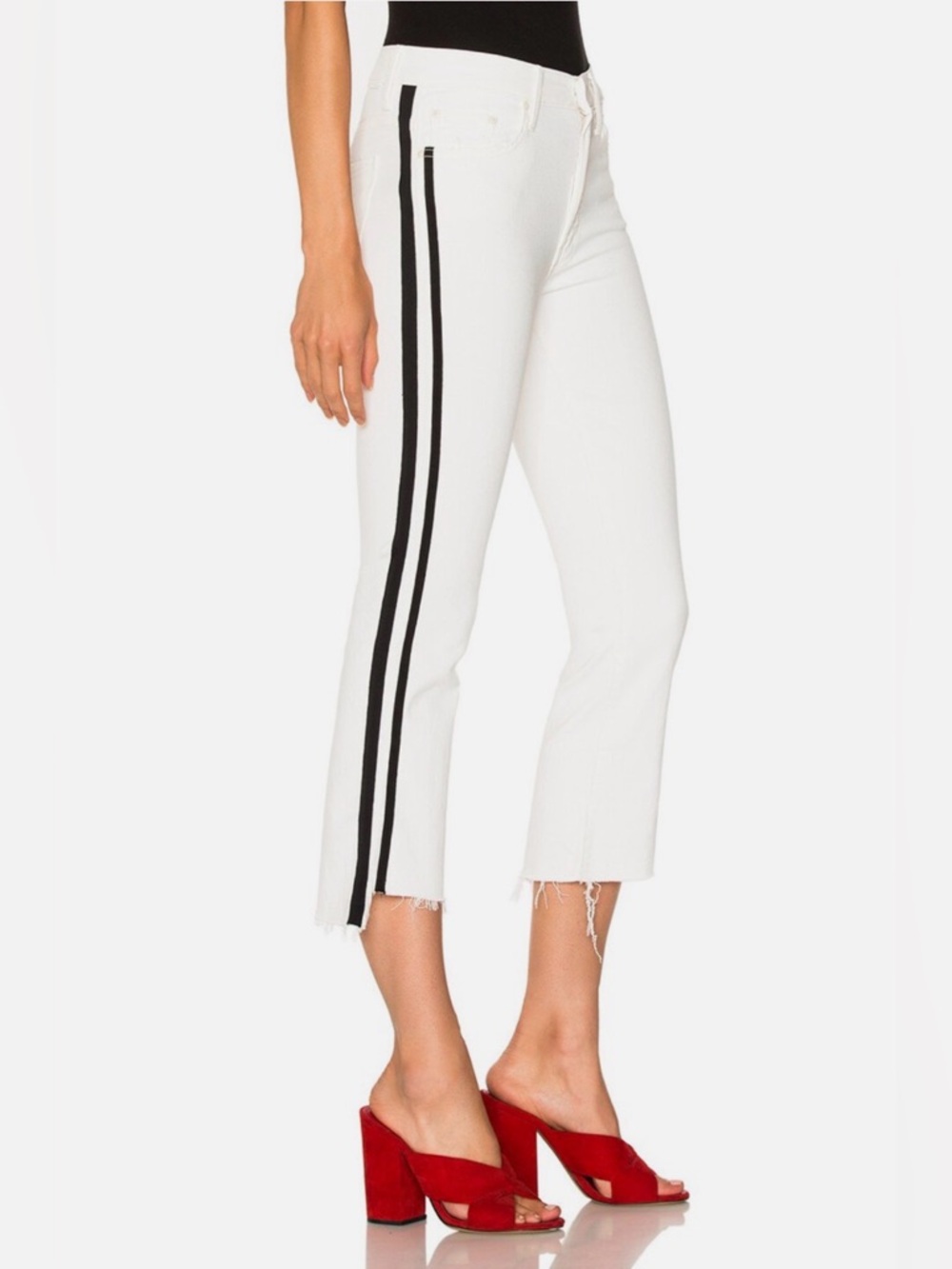 MOTHER The Insider Crop Step Fray Whipping The Racer Size 26 - Picture 3 of 14